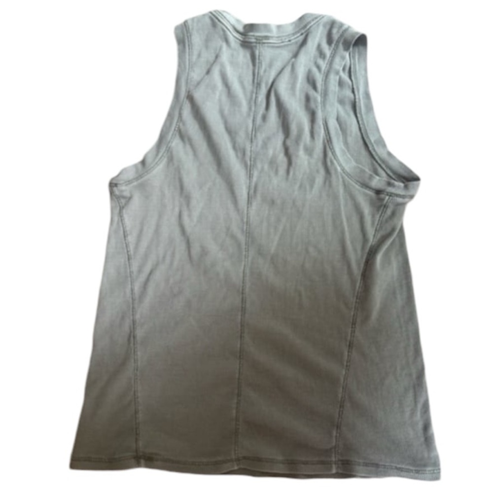 Free People U-Neck Ribbed Tank Top in Army Dust NWOT - Picture 4 of 4